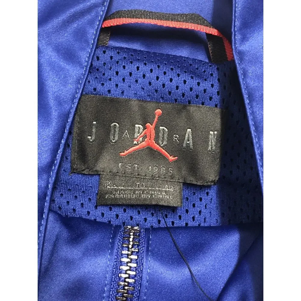 Nike Air Jordan Wings Pullover Jacket Mens Size XL Satin Feel AO0406-455